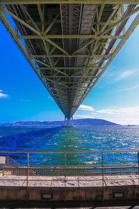 大石开教大桥横跨从阿瓦吉岛到神户日本的塞托内海。