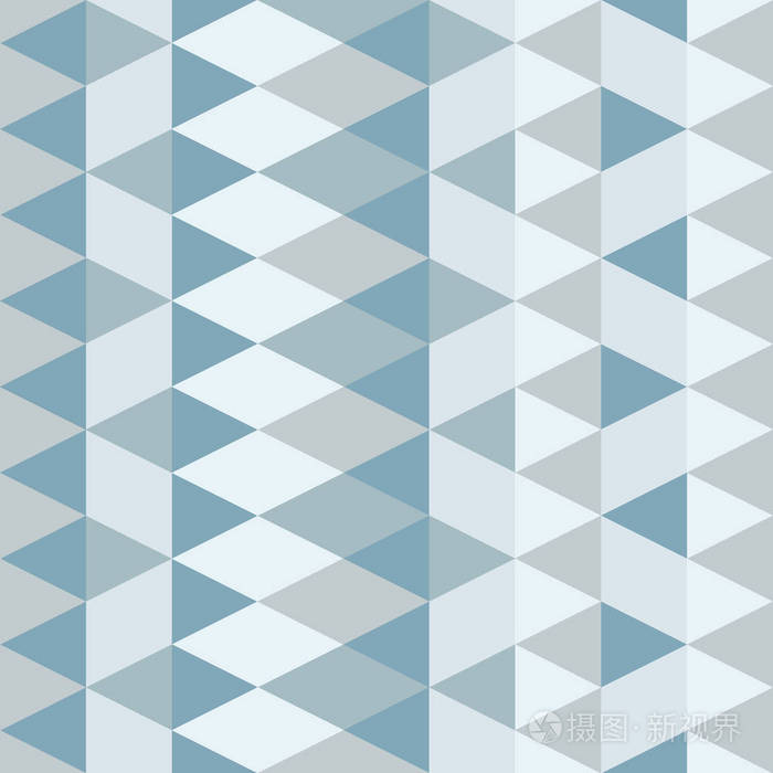 无缝的彩色抽象三角形图案. 几何形状的复古背景.