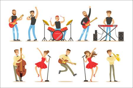 背景设计, 模糊纹理, 演员在舞台现场演唱会大街艺术家音乐家男孩演奏