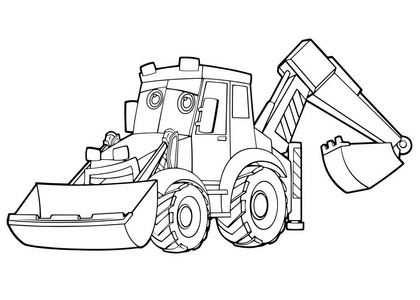 推土机动漫图片-推土机动漫素材-推土机动漫插画-摄图新视界