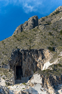 阿普安阿尔卑斯山Alpiapuane与著名的大理石采石场卡拉白大理石。 托斯卡纳托斯卡纳意大利欧洲