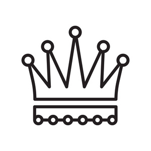 皇冠图标矢量隔离白色背景为您的网页和移动应用程序设计皇冠标志概念