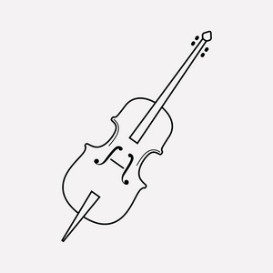 大提琴简易画法图片