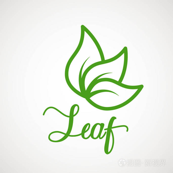 景观设计园林植物自然与生态矢量标志. 生态幸福生活标志概念图标.