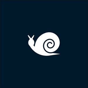 可爱的彩色蜗牛标志模板照片