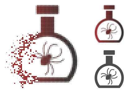 粉尘失真半色调寄生虫容器反击图标