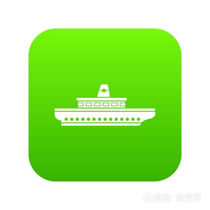 客运船图标数字绿色