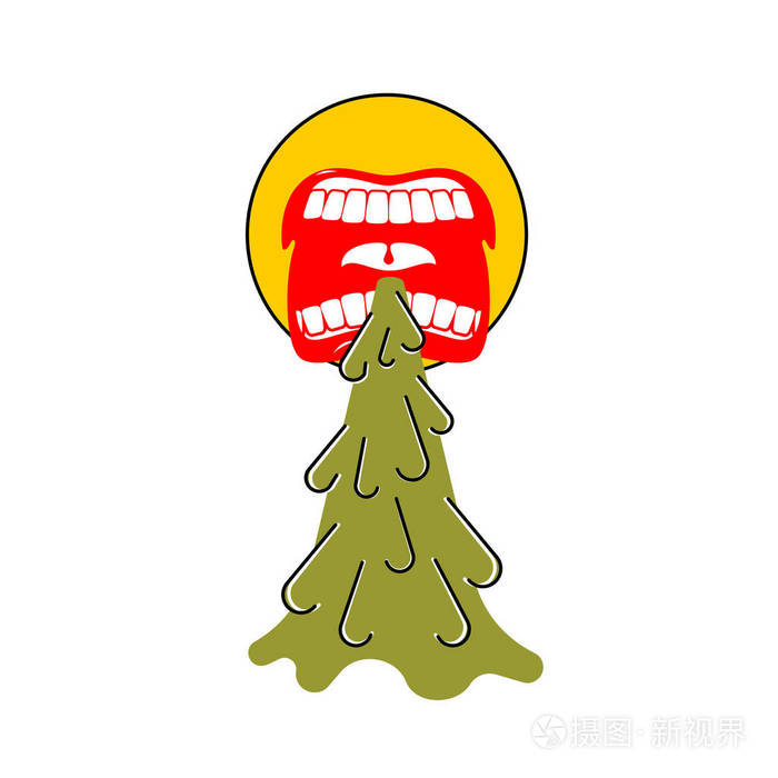 吐脸表情符号 呕吐矢量插图 干瘪的卡通 呕吐物插画 正版商用图片12j1ih 摄图新视界