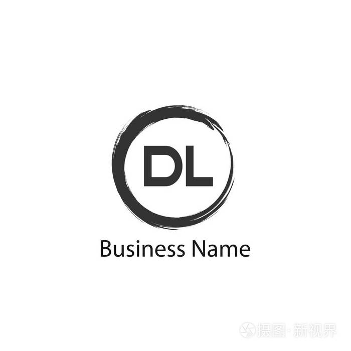 初始字母dl标志模板设计