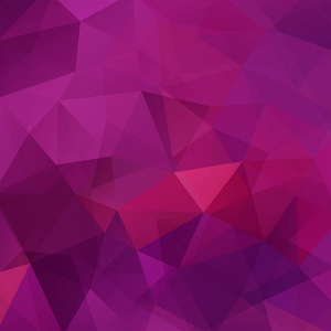 由粉红色紫色三角形组成的抽象背景。 商业演示或网页模板横幅传单的几何设计。 矢量插图