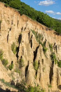 令人惊奇的日落景色岩石形成Stob金字塔里拉山丘斯坦迪尔地区保加利亚