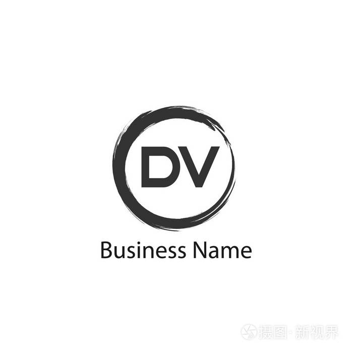 初始字母DV标志模板设计