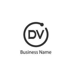 初始字母DV标志模板设计
