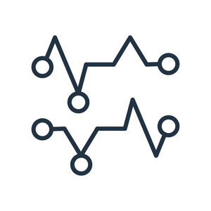 分析图标矢量隔离在白色背景分析透明标志