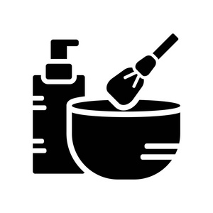 染发图标染发剂图标矢量分离白色背景染发剂透明标志黑色时尚符号照片