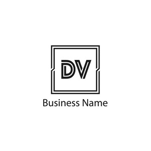 初始字母DV标志模板设计