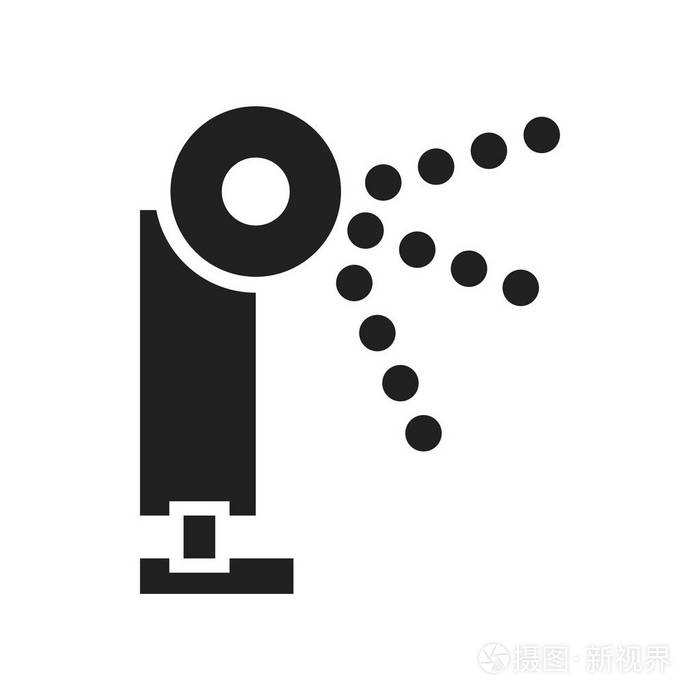 白色背景喷头透明标志农场符号隔离的喷头图标矢量