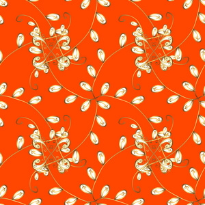 橙色的纹身图片