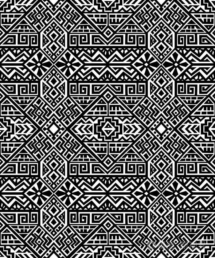 部落几何装饰完美的纺织品设计现场背景包装纸等无尽的填充.