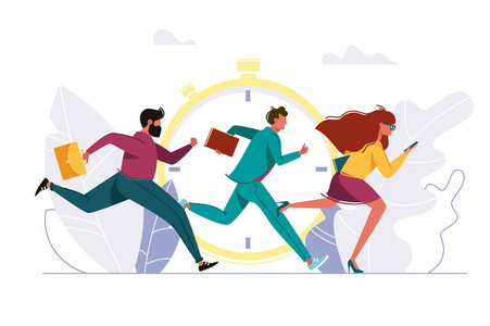 争先恐后人们争先恐后地工作, 跑步的人照片