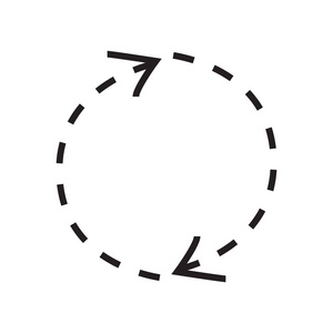 旋转箭头图标矢量隔离在白色背景为您的网页和移动应用程序设计，旋转箭头标志概念