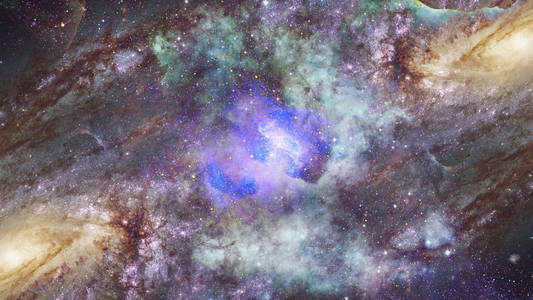 星空深外太空星云和星系。 这幅图像的元素由美国宇航局提供。