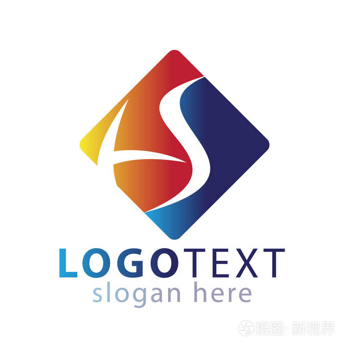hs首字母标志图标模板