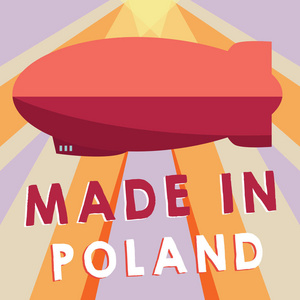 在波兰制作的概念性手写展示。商业照片展示的产品或在波兰制造的东西