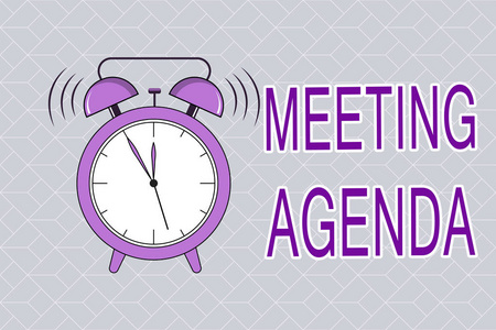 概念照片议程为会议的需要设定明确的期望照片