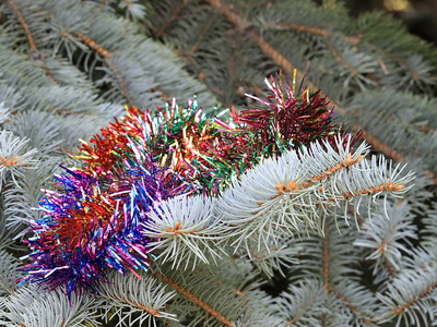 新年树上的装饰品，作为圣诞前夜准备工作的一部分