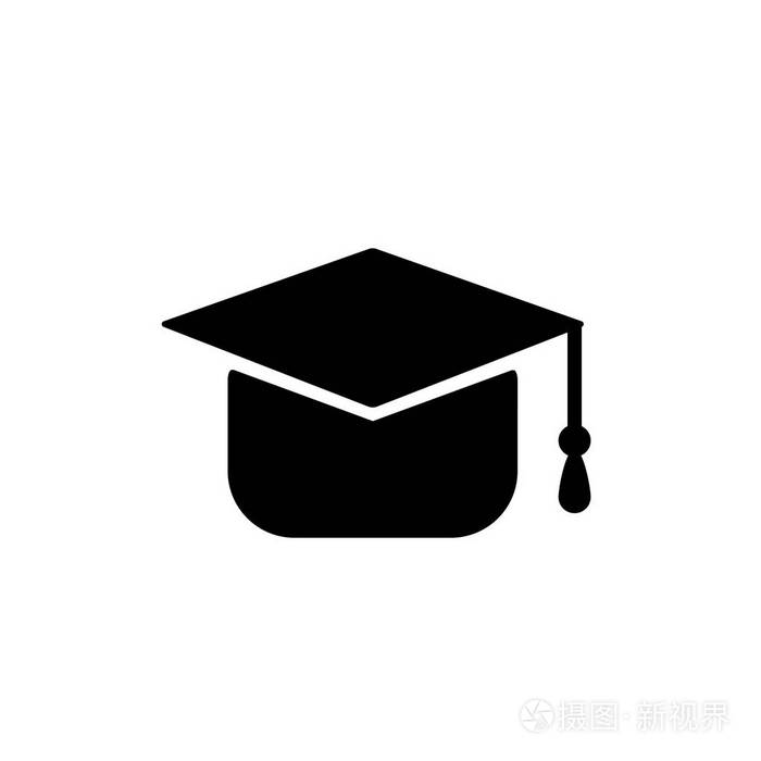 研究生帽矢量图标