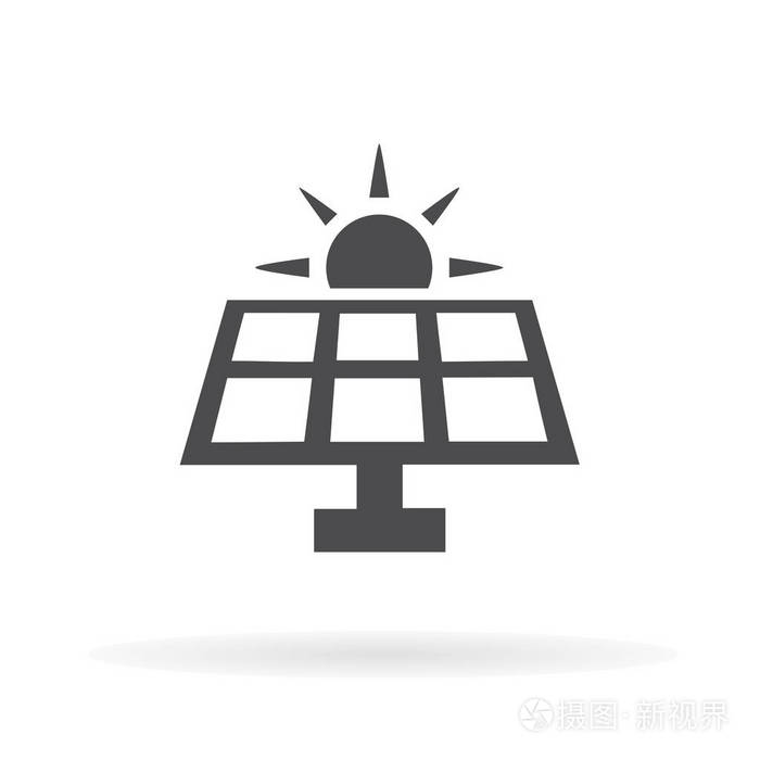 太阳能电池板图标. 用于网络商业金融和通信. 矢量图.