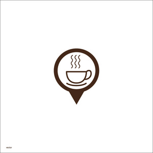 美味的热杯咖啡或茶矢量插图图片