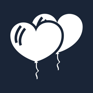 两个心脏图标孤立矢量图标心脏.照片