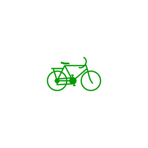 简单的自行车图标矢量插图