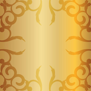 金色风格的艺术面具装饰元素。 矢量插图