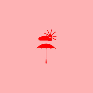 彩色雨伞矢量插图图片