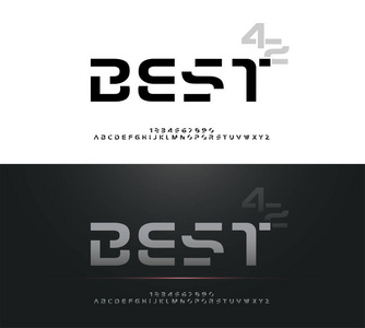 独家海报技术字母表银金属设计标志海报邀请.