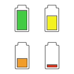 电池充电颜色图标设置为白色背景