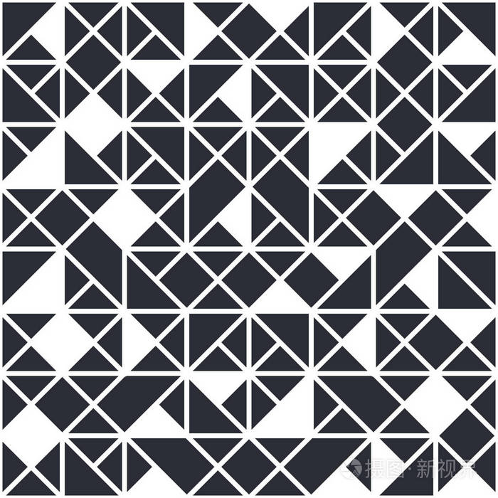 黑白马赛克背景时尚简约风格.