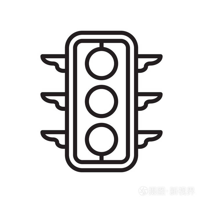 交通信号灯标识概念插画-正版商用图片12kn69-摄图新视界