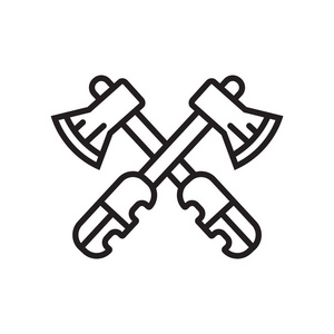 斧头图标矢量符号和符号隔离在白色背景, 斧头标志概念