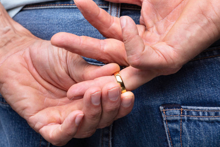 s Hand With Gold Ring