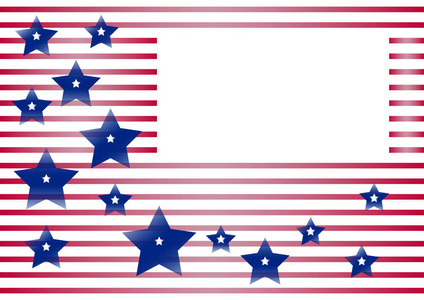 庆祝背景与框架为您的文本独立日和爱国者日的美国。 矢量插图