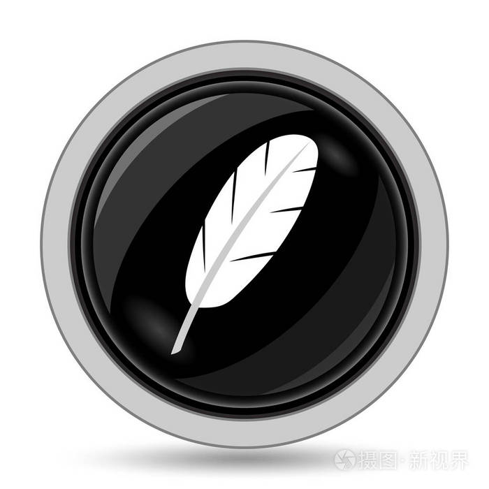 羽毛图标白底上网按钮