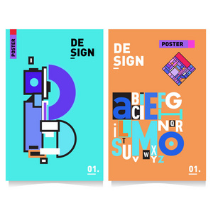 彩色复古字母的向量。 独特的字体设计和插图模板与技术和机器人风格。 海报和标题出版物的排版。