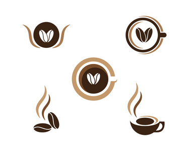 咖啡杯标志模板矢量图标设计