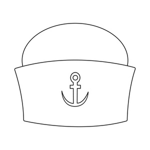 帽子和帽子标志的矢量插图。网站头饰和附件股票符号的收集