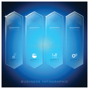 现代六边形商务信息图形背景设计模板