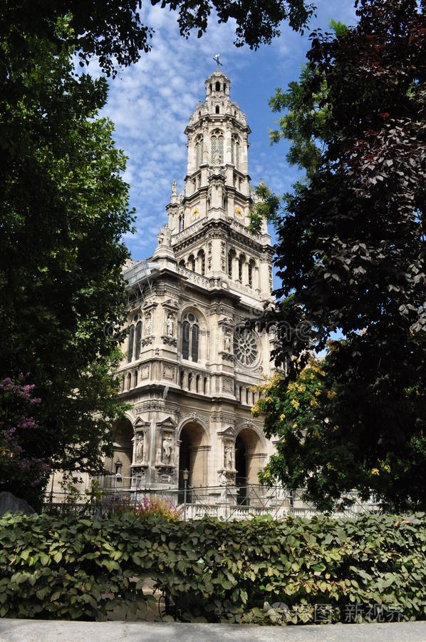 钟楼 法国 巴黎 新文艺复兴 欧洲 景象 三位一体 地标